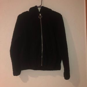 Derek Heart Cropped Small Sherpa Jacket
